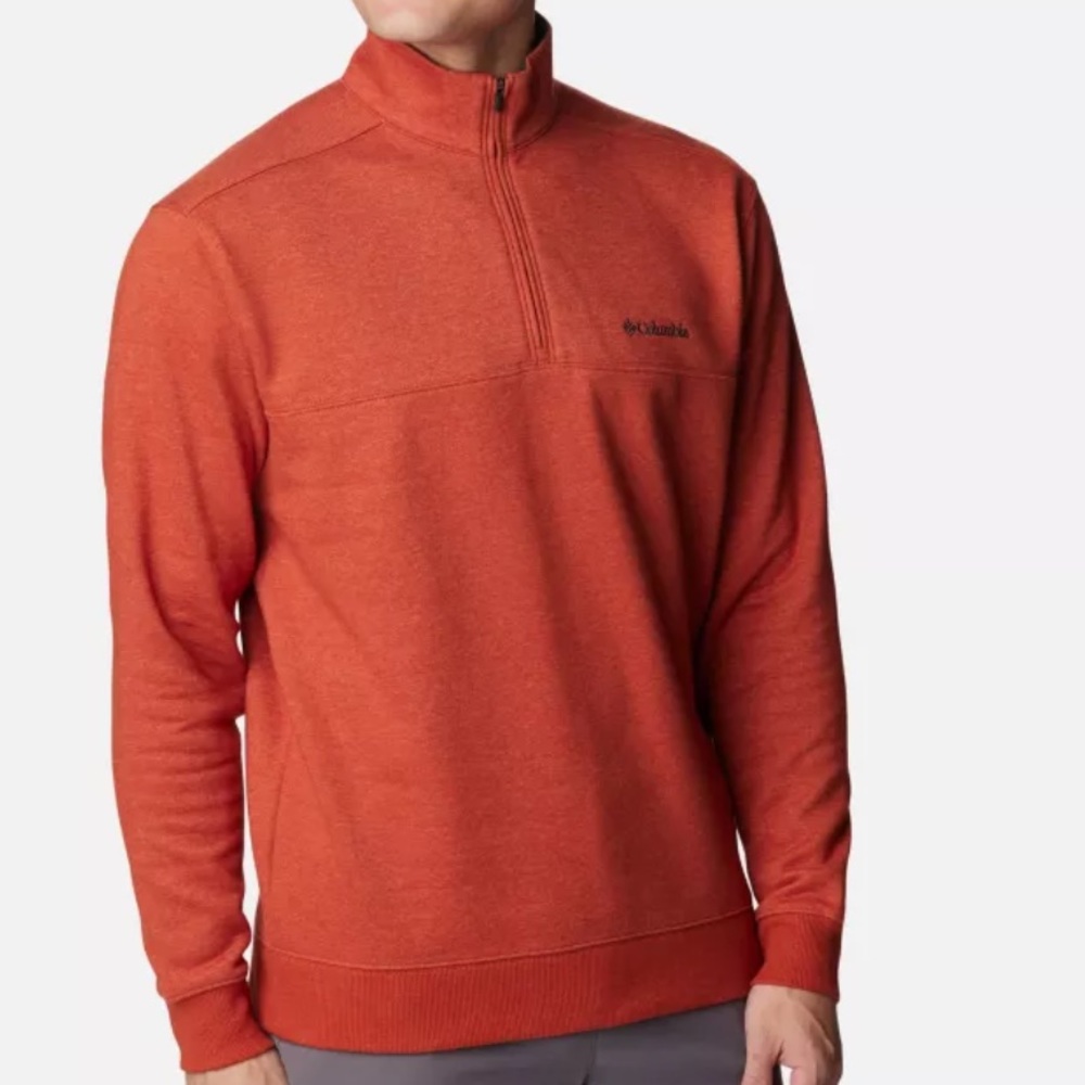 COLUMBIA Men's Half Zip Sweatshirt Long Sleeve Sweater Pull Over Size Small